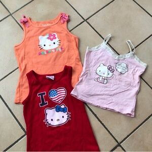 Like-new bundle of 3 Hello Kitty tank tops